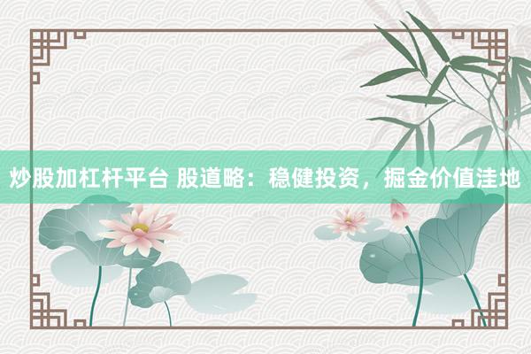 炒股加杠杆平台 股道略：稳健投资，掘金价值洼地
