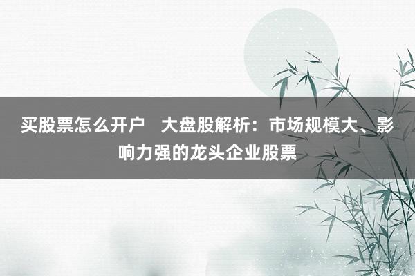 买股票怎么开户   大盘股解析：市场规模大、影响力强的龙头企业股票