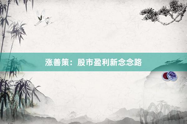 涨善策：股市盈利新念念路