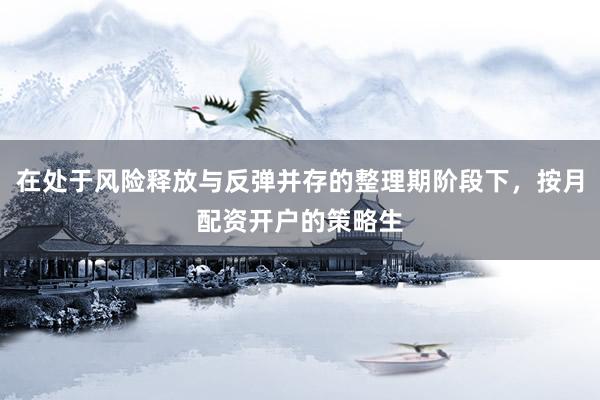 在处于风险释放与反弹并存的整理期阶段下，按月配资开户的策略生