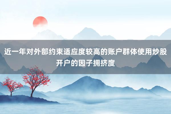 近一年对外部约束适应度较高的账户群体使用炒股开户的因子拥挤度