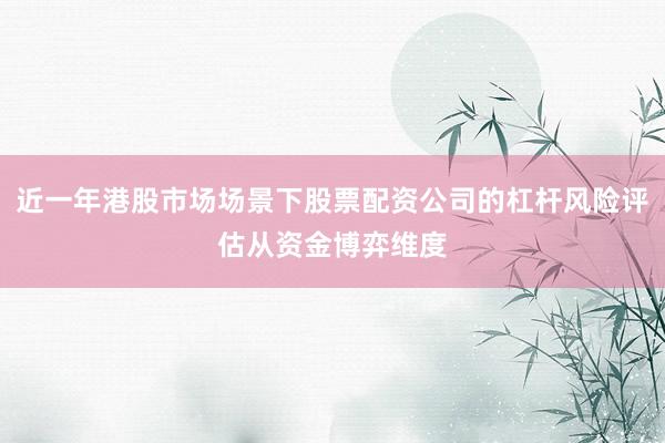 近一年港股市场场景下股票配资公司的杠杆风险评估从资金博弈维度