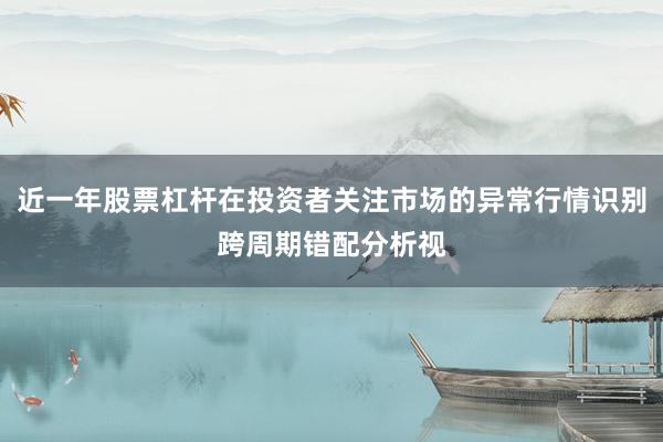 近一年股票杠杆在投资者关注市场的异常行情识别跨周期错配分析视