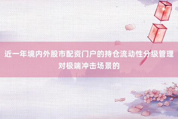 近一年境内外股市配资门户的持仓流动性分级管理对极端冲击场景的