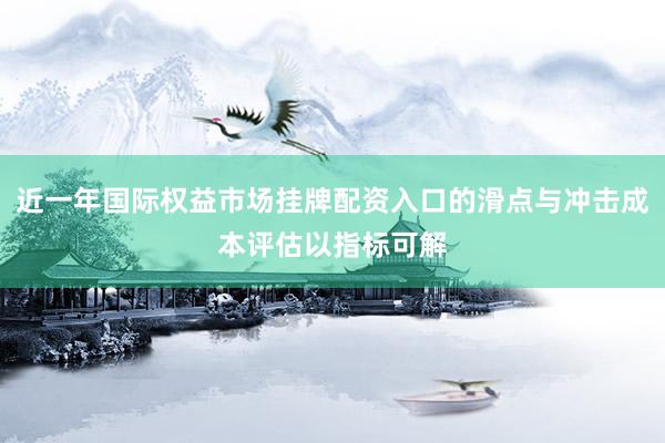 近一年国际权益市场挂牌配资入口的滑点与冲击成本评估以指标可解