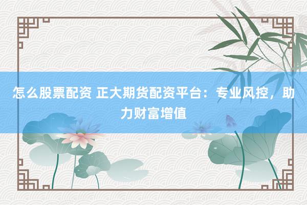 怎么股票配资 正大期货配资平台：专业风控，助力财富增值